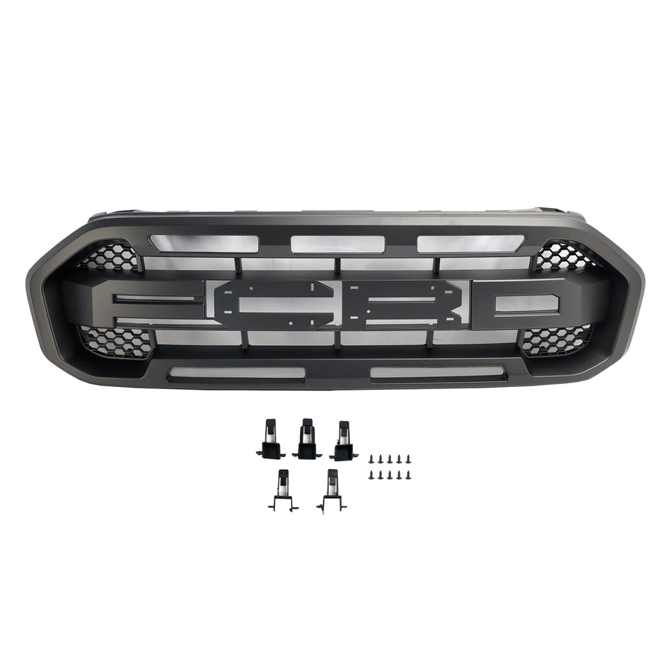 Schwarzer Raptor Style Frontstoßstangen-Kühlergrill für Ford Ranger 2019–2023