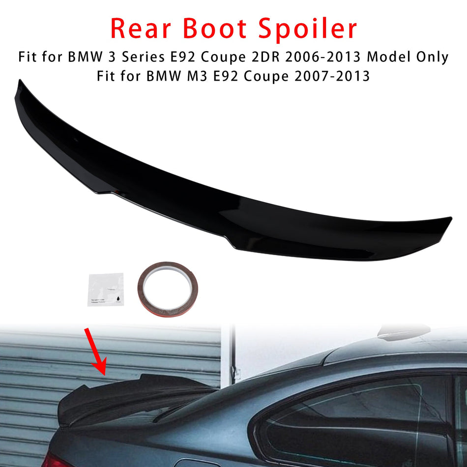 Schwarz glänzend Heckspoiler für BMW 3er E92 06–13 Coupé PSM Style
