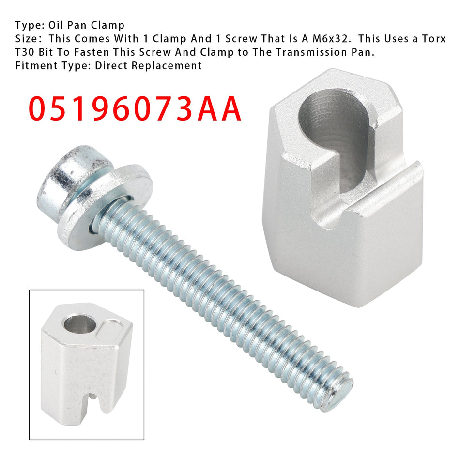 Ölwannenschelle mit Schraube 05196073AA für Dodge Chrysler Jeep 02-2020