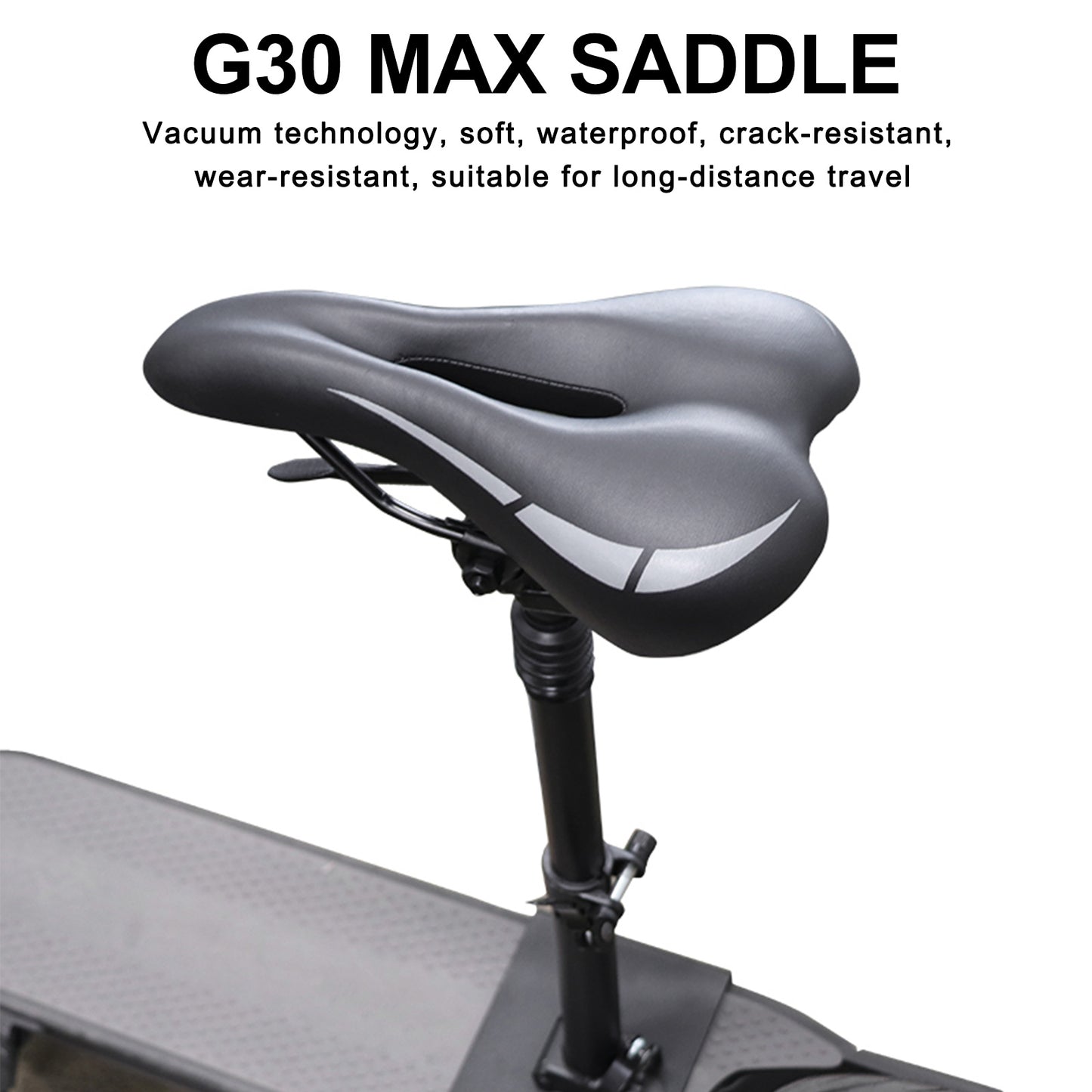 Faltbarer Elektroroller-Sitz verstellbarer Skateboard-Sattel für NINEBOT G30 MAX