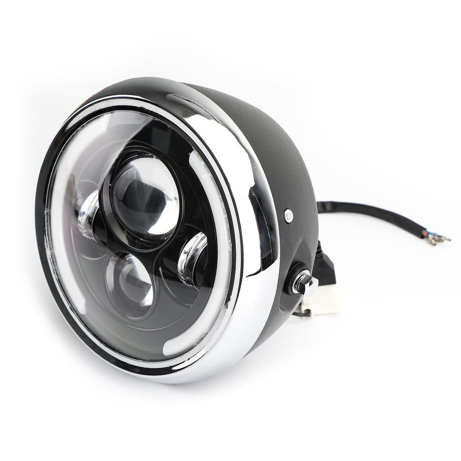 7 Zoll Motorrad Scheinwerfer Runde LED Projektor für Cafe Racer Cruiser Bobber Custom