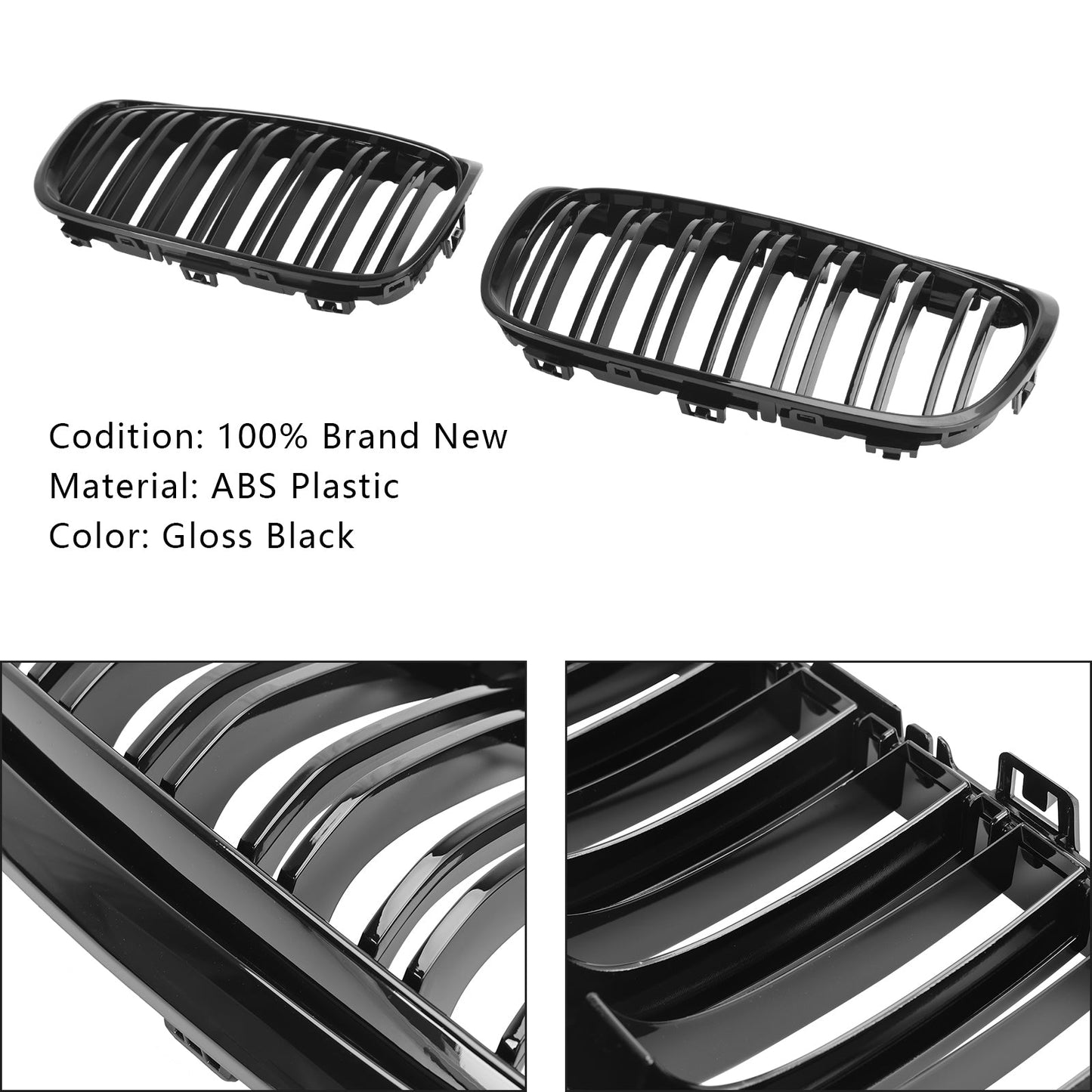 2015–2018 BMW 2er Gran Tourer F45 F46 Frontgrill schwarz glänzend