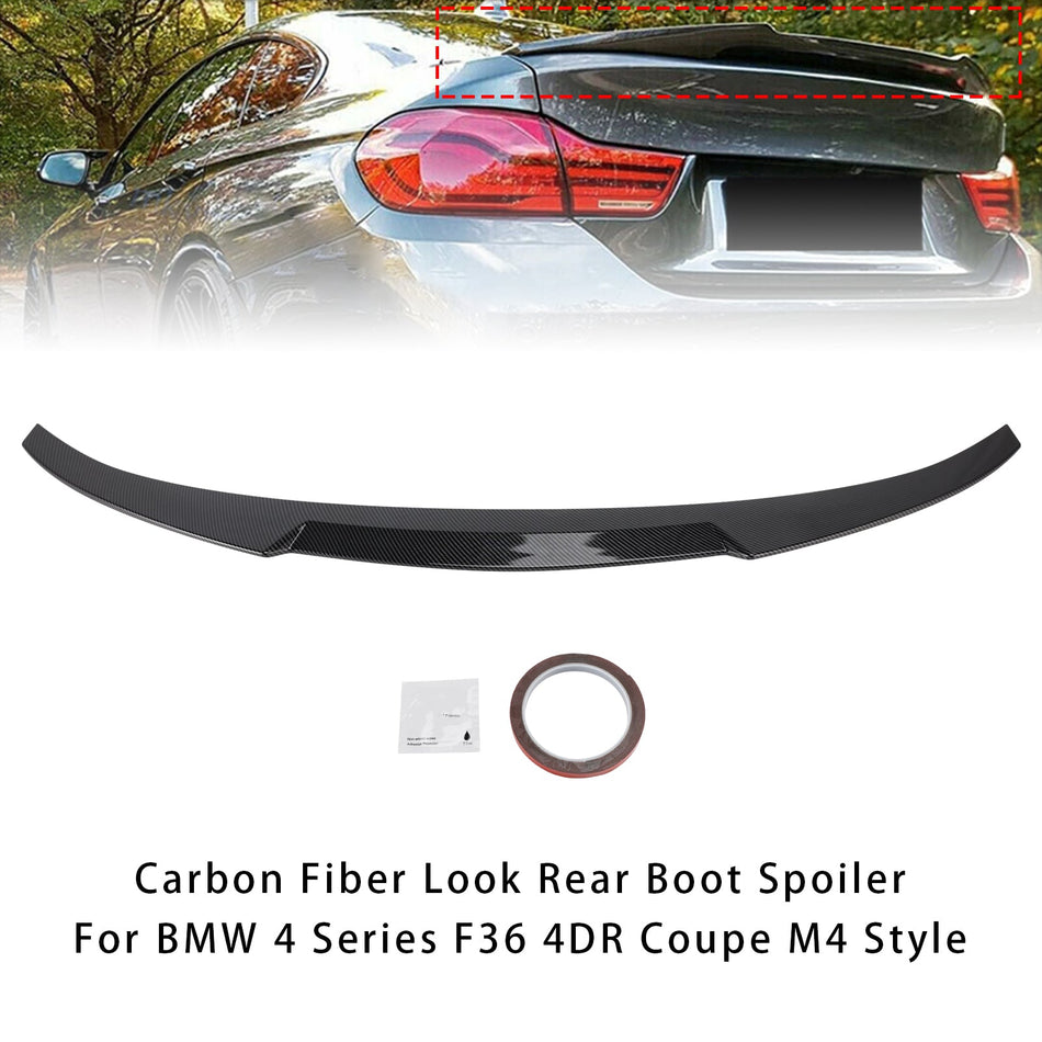 Carbon Fiber Look Hinten Boot Spoiler Für BMW 4 Serie F36 4DR Coupe M4 Stil