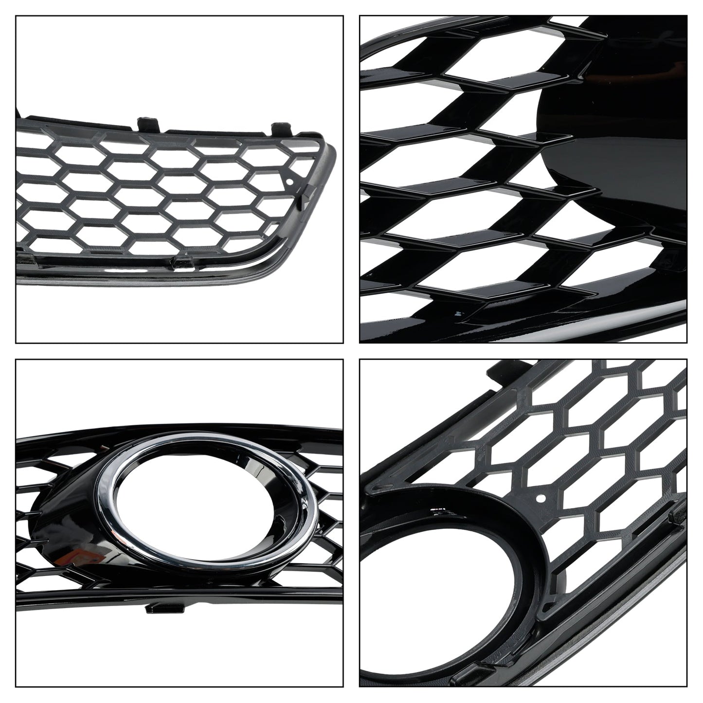 2009–2013 Audi A3 8P Waben Stoßstange vorne Nebelscheinwerfer Kühlergrill Grill Abdeckung