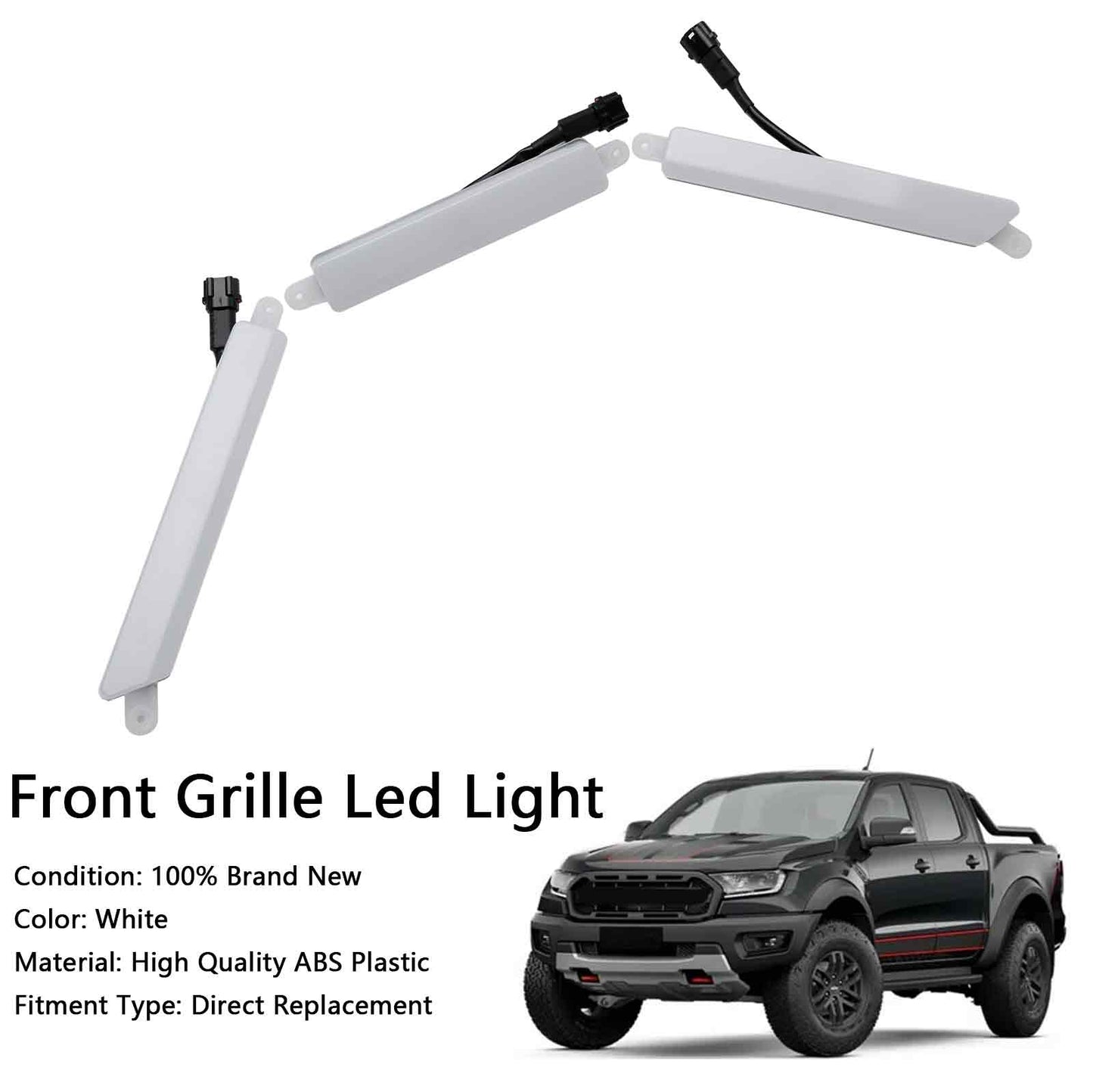 2019-2023 Ford Ranger T8 Ranger Raptor Style Frontgrill Grill wei?es LED-Licht