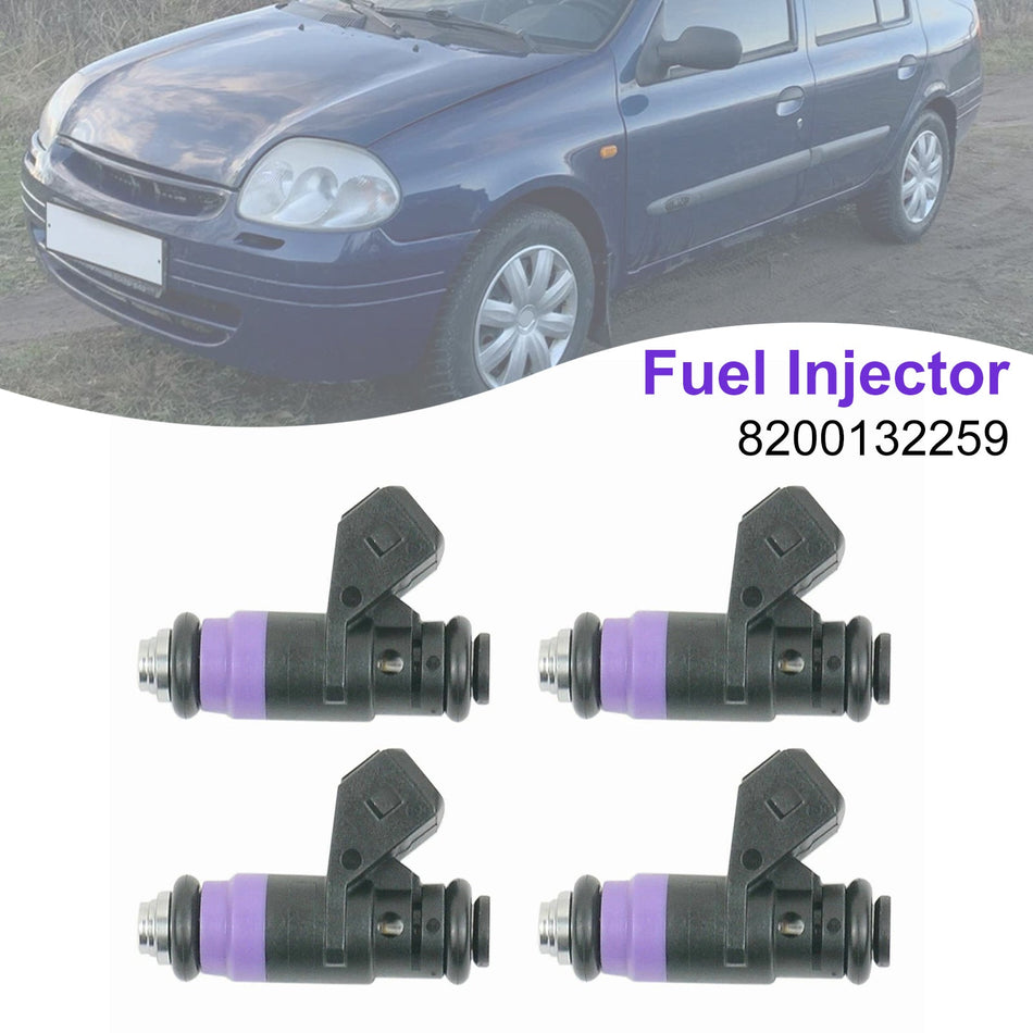 4 Stück Einspritzdüsen für Renault Clio, Laguna, Megane, Scénic 1.4 und 1.6 (Teilenummer: 8200132259)
