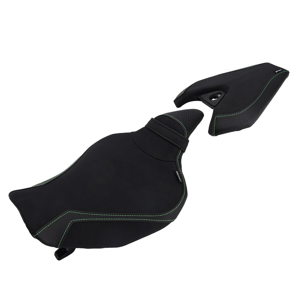 2014–2025 2024 Für Kawasaki Z1000 Fahrer- und Beifahrersitz-Set Rücksitzkissen Schwarz