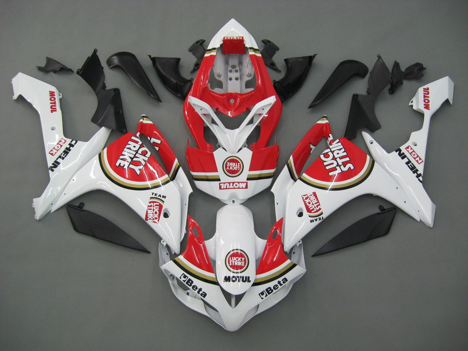 Verkleidungen 2007-2008 Yamaha YZF-R1 Wei? Rot Lucky Strike Racing Generic