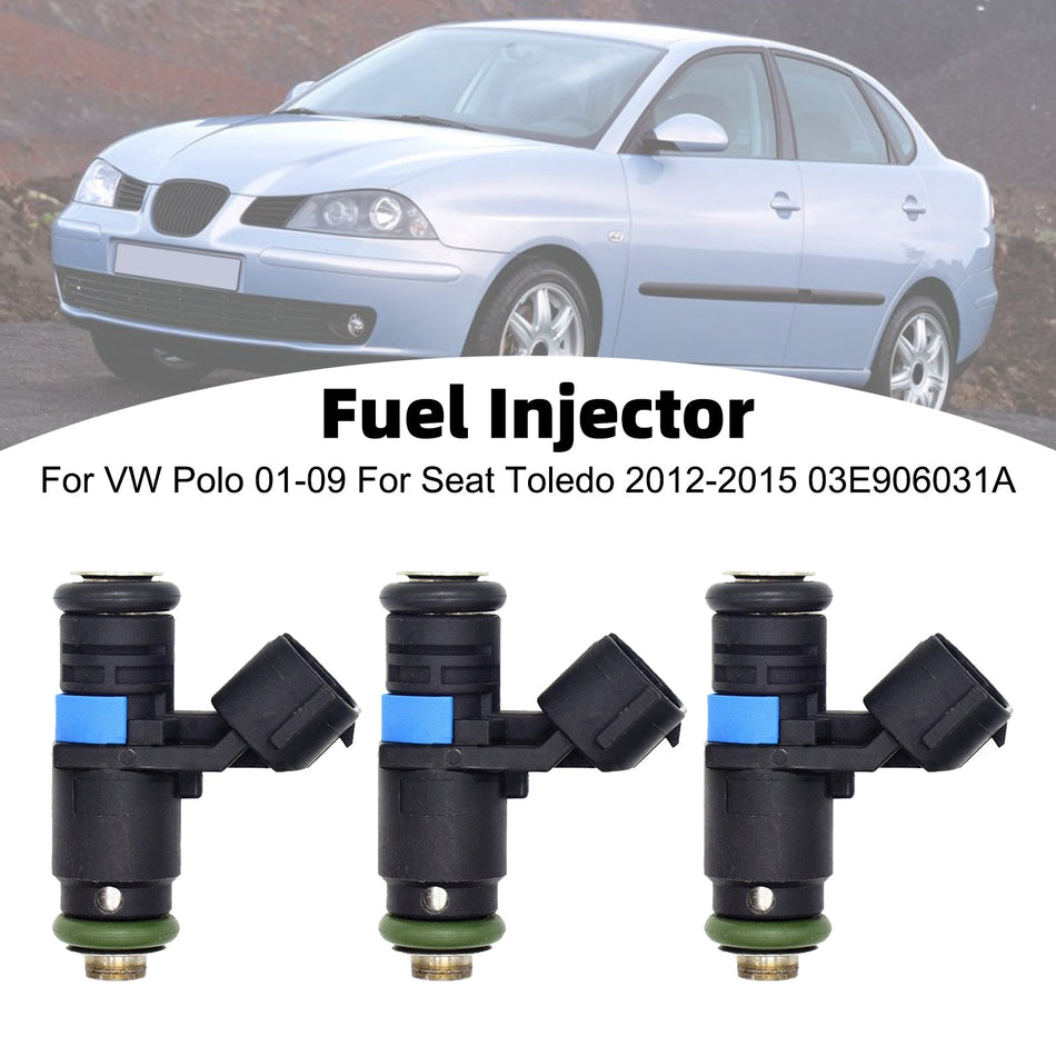 3 Stück Einspritzdüsen für VW Polo 01-09 und Seat Toledo 2012-2015 (Teilenummer: 03E906031A)