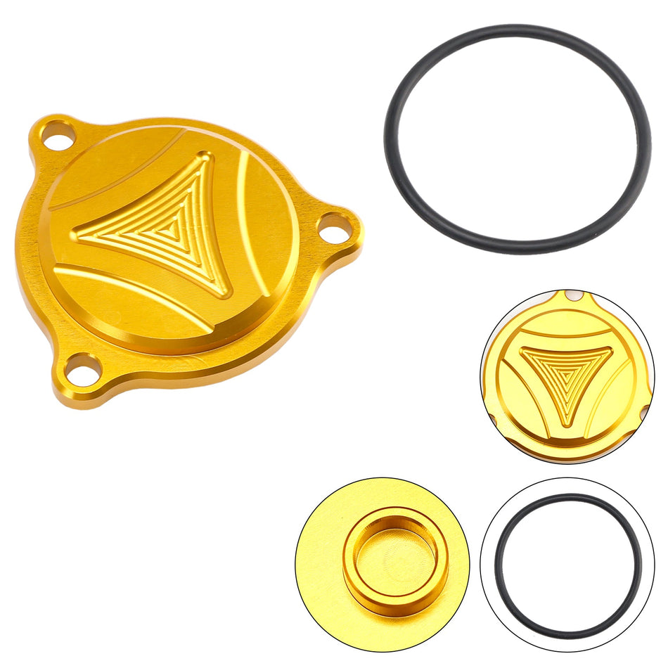 CNC Gold Ölfilterabdeckung Für Suzuki Burgmann UH 125 150 200 DR-Z 400 ES SM