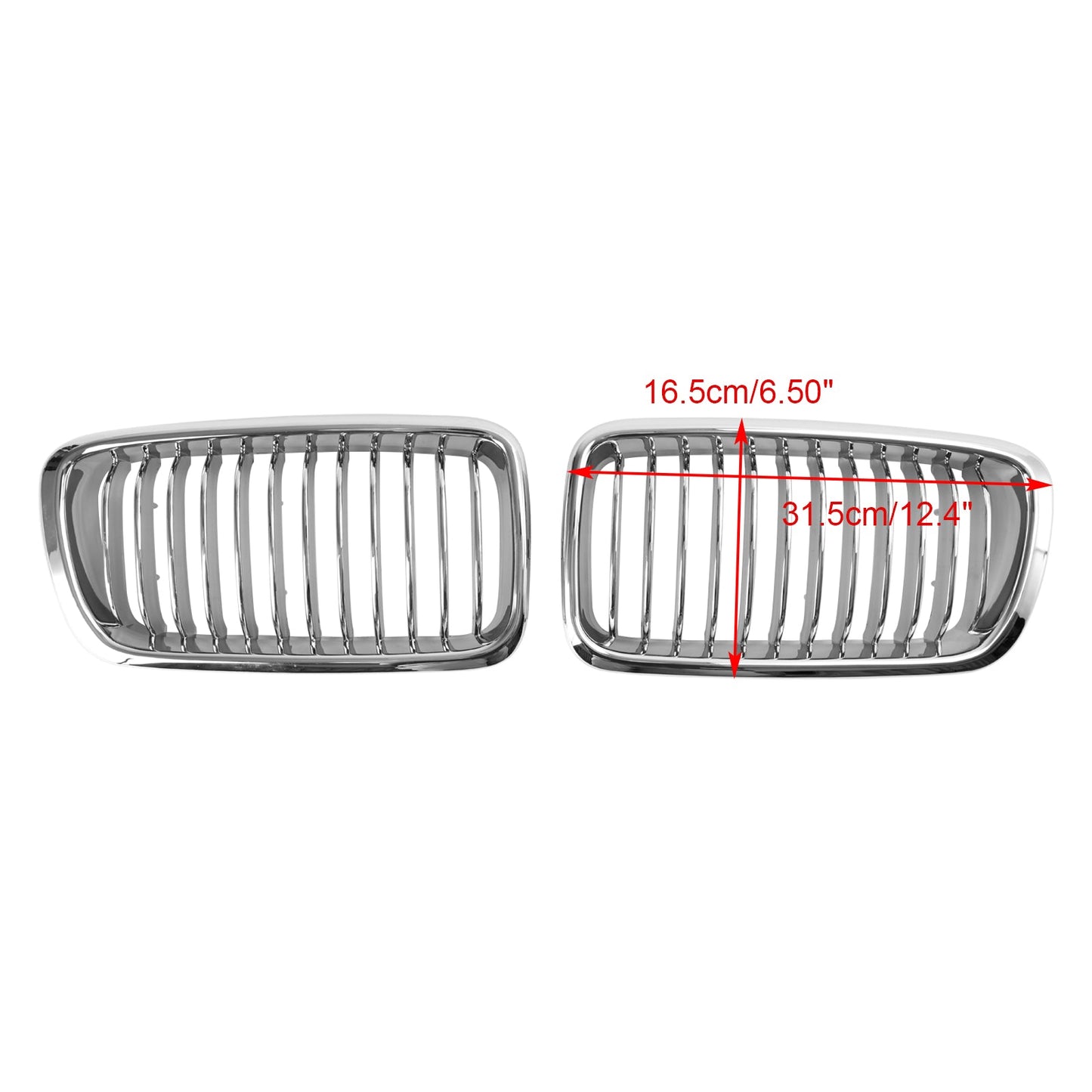 1994-2001 BMW 7er E38 Chrom Front Nierengrill 2Stk