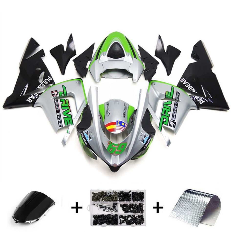 Verkleidungssatz aus ABS-Kunststoff, passend für Kawasaki ZX10R 2004-2005
