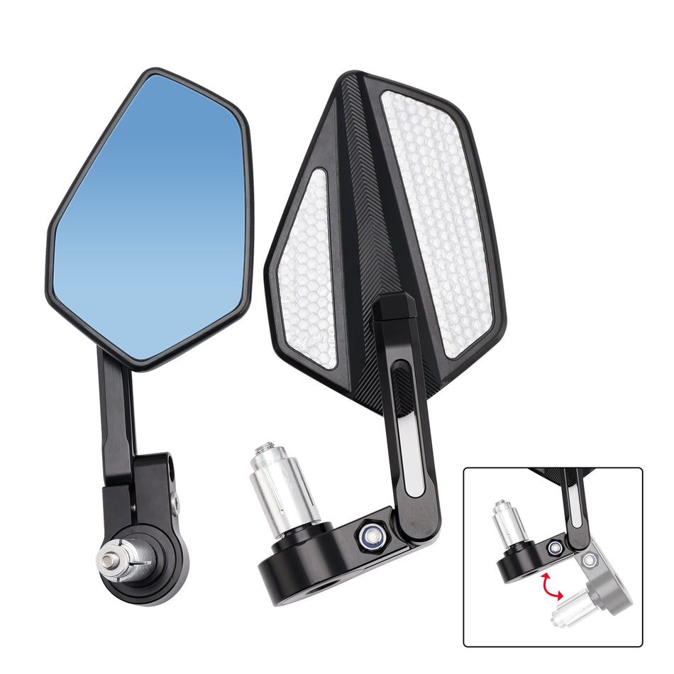 CNC-gefräste schwarze Lenkerendenspiegel-Sets, 7/8"" Universal-Rückspiegel