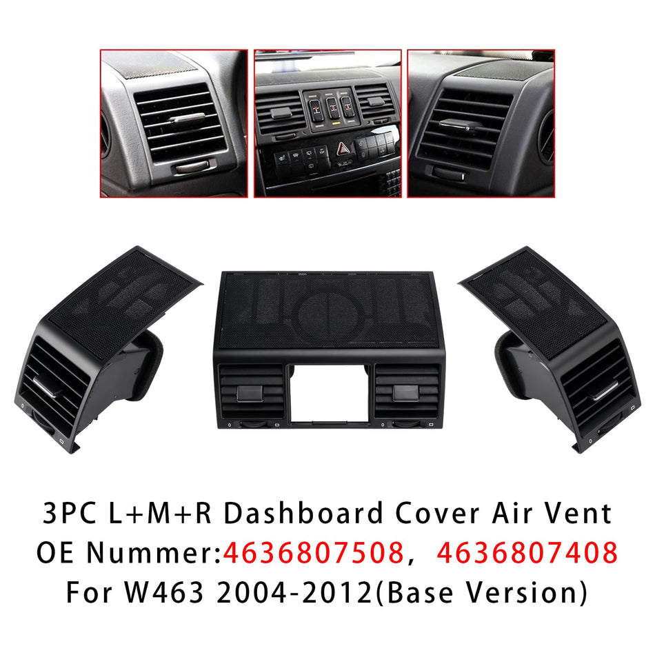3PCS A/C Air Vent Grille Abdeckung 4636807508 Für Benz W463 G500 G55 AMG 2004-2012