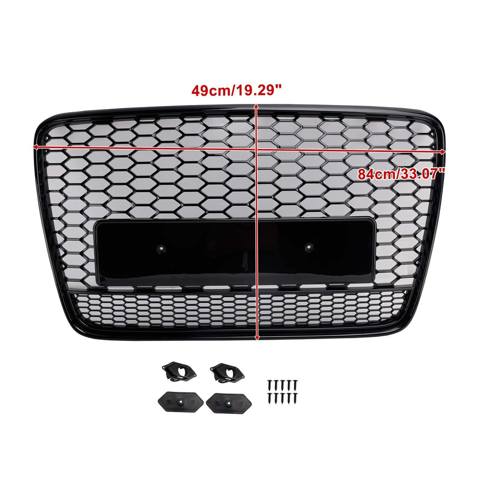 Kühlergrillgitter für die Frontstoßstange des Audi Q7 (2005–2015) in Hochglanzschwarz