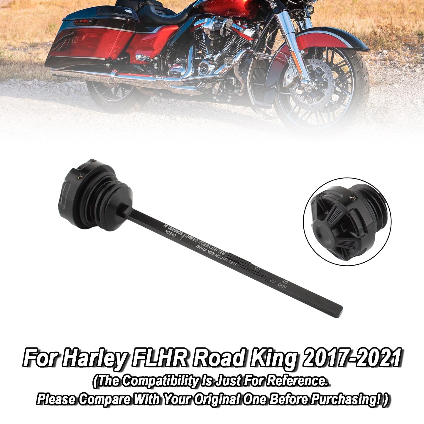 Ölmessstab Tankdeckel Stecker Fit Für Straße Electra Street Glide Road King 17-21