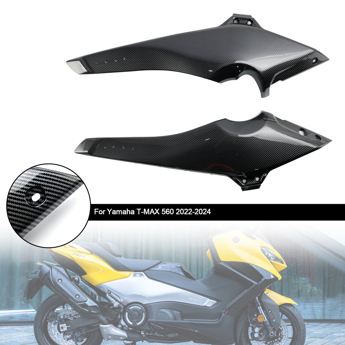 Seite Rahmen Abdeckung Panels Verkleidung Kutschen Für Yamaha T-MAX 560 2022-2024