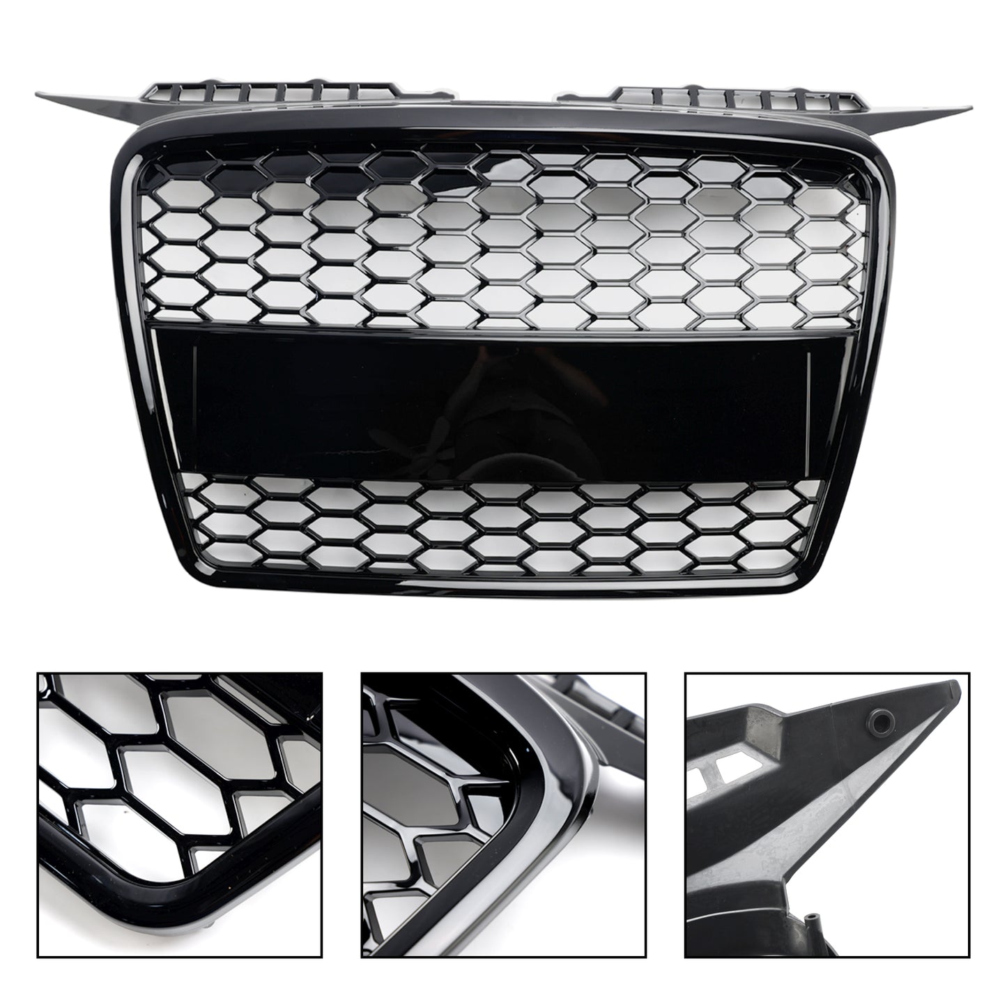 Kühlergrill Wabengrill Front Tuning Grill Emblemhalter Für Audi A3 8P 2004-2008