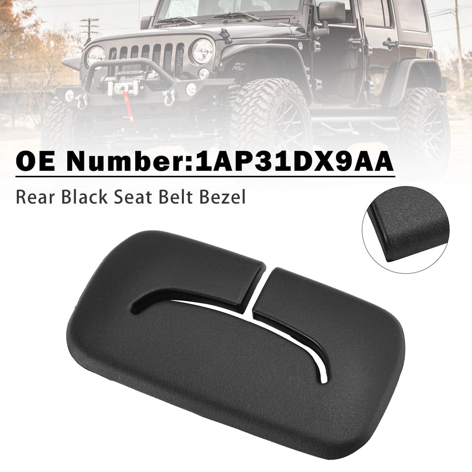 Schwarze hintere Sicherheitsgurtblende 1AP31DX9AA für Jeep Wrangler JK 2011-2018