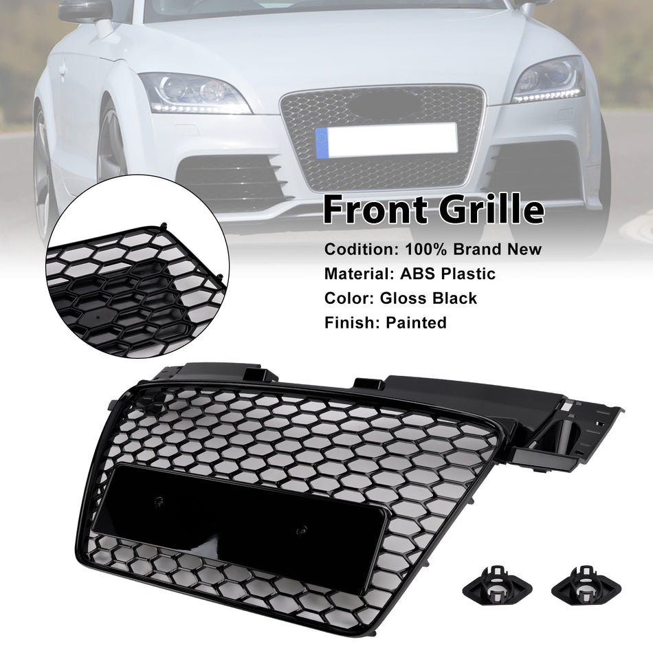 RS Style Front Honeycomb Grill Grille Für Audi TT TTS 2006-2014 Gloss Black