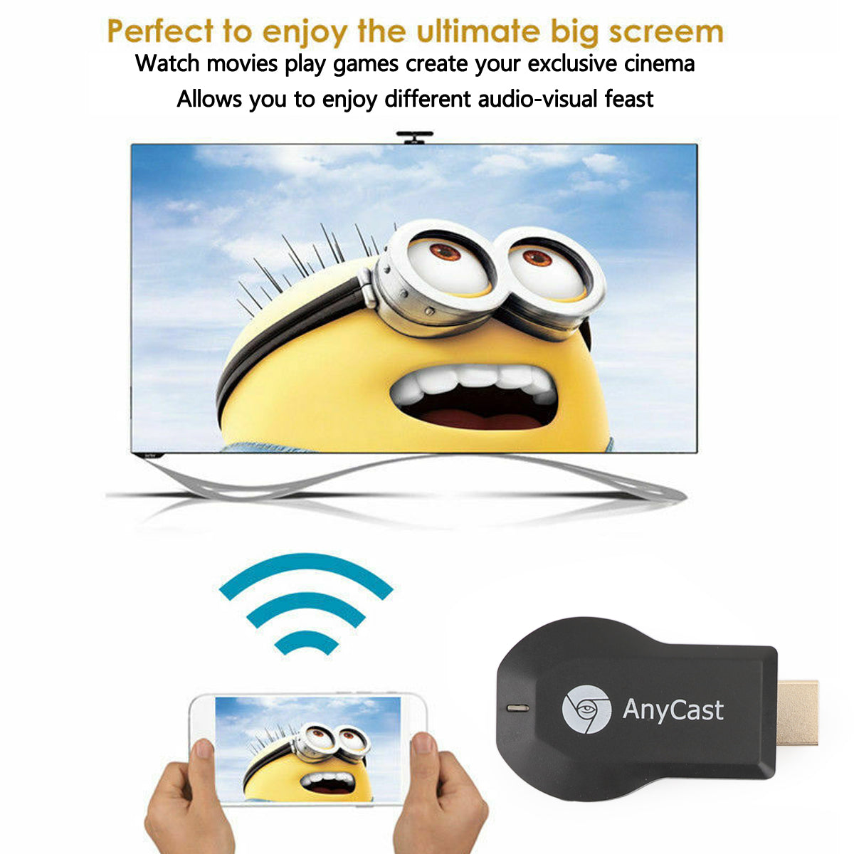 4K M4+ Air Play HD TV Stick WIFI Empfänger Anzeigen Dongle Streamer