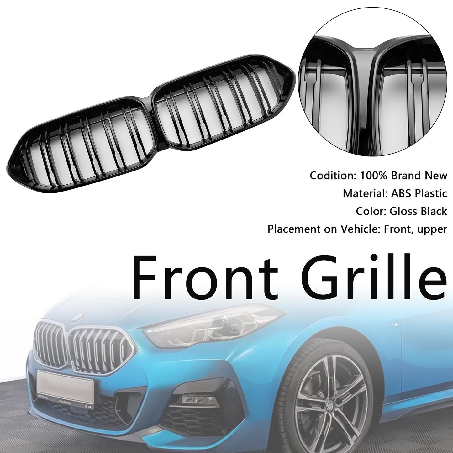 2020–2023 BMW 2er Gran Coupé F44 Kühlergrill für Frontsto?stange, schwarz gl?nzend, 51135A39378, 51138080494