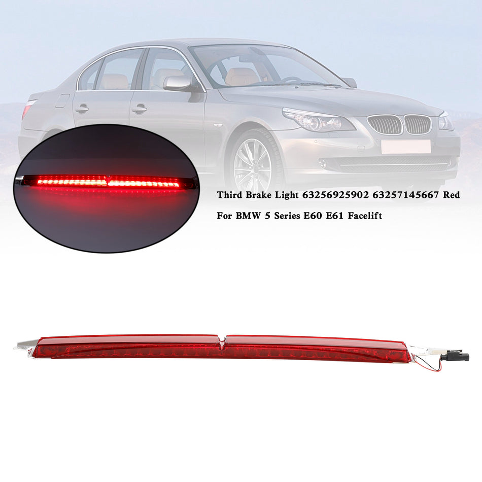 Drittens Bremse Licht Rot 63256925902 Für BMW 5 Series E60 E61 Facelift