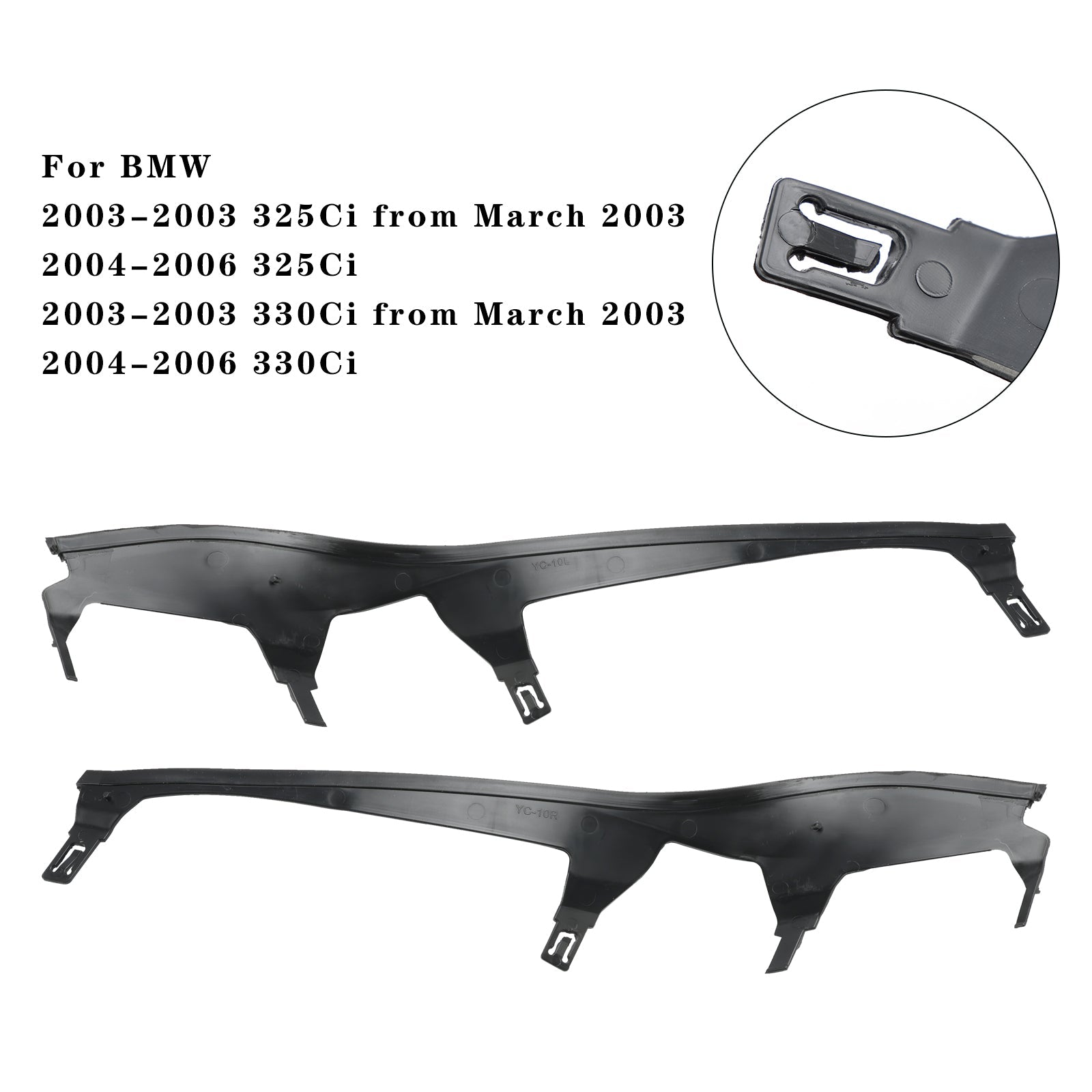 BMW E46 Scheinwerfer-Abdeckleisten - Obere Abdeckleisten Links/rechts