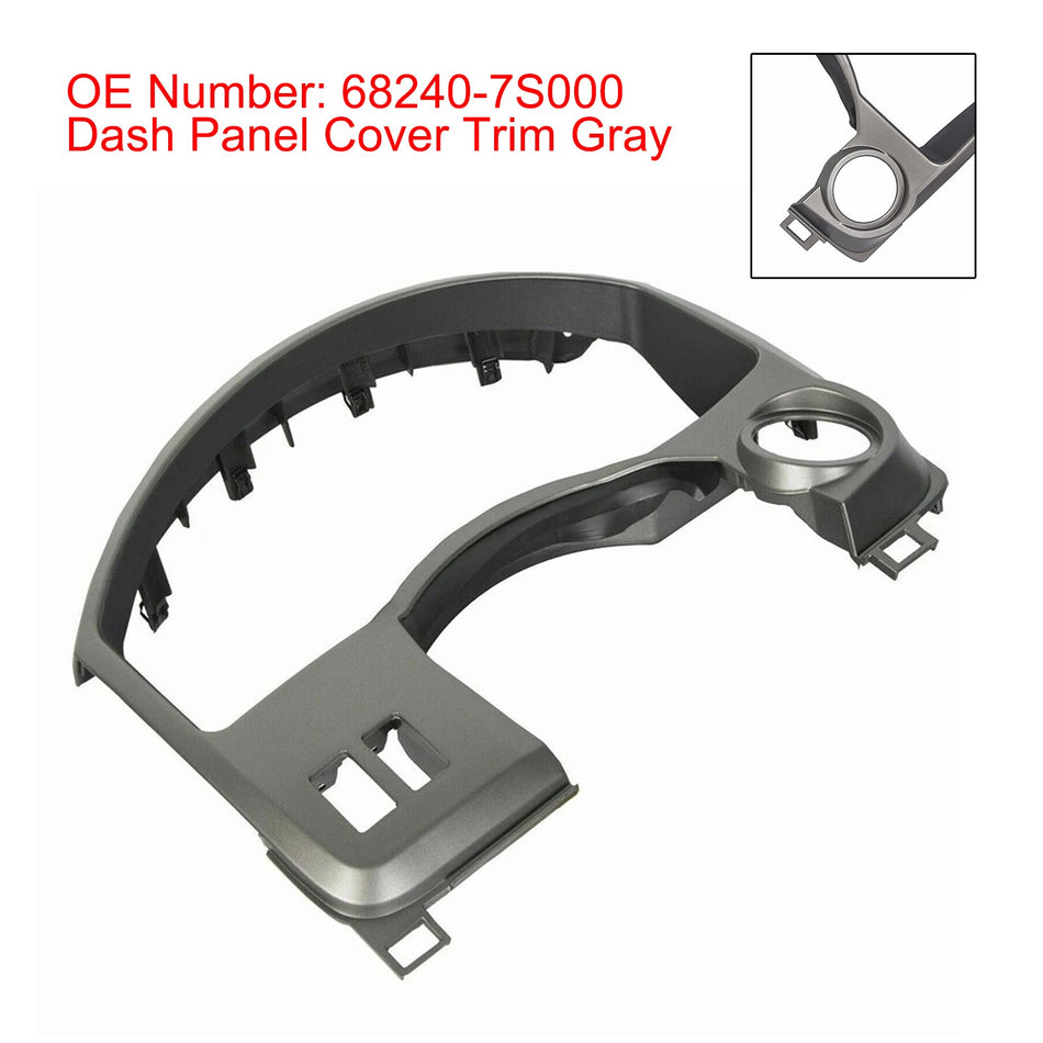 2004–2006 Nissan Titan Armada Armaturenbrett Instrumentenabdeckung Trim Grau 68240–7S000