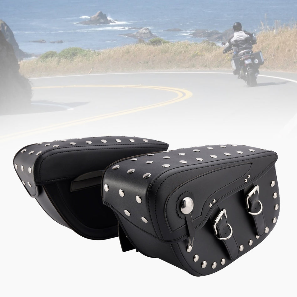 Universal Satteltasche Seite Lagerung Schwanz Tasche Pu Gepäck Schwarz 80L Für Motorrad