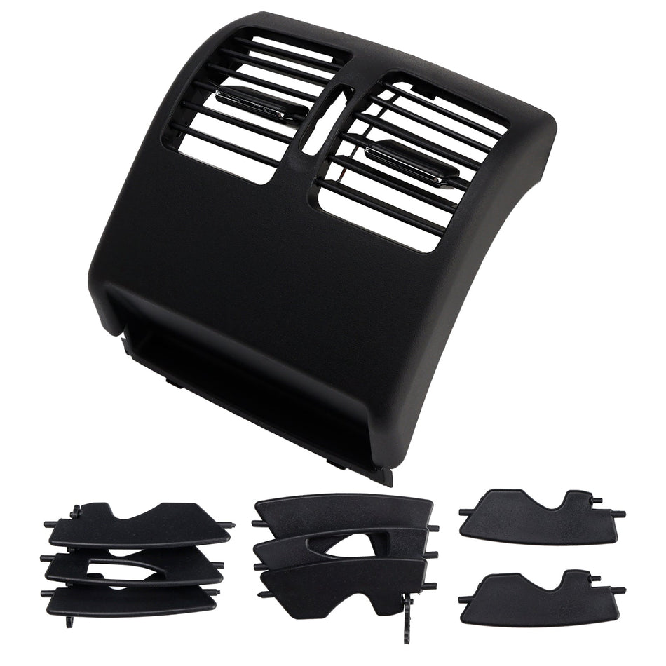 Abdeckung für die Lüftungsdüsen der hinteren Mittelkonsole der Mercedes-Benz C-Klasse W204 (2007–2014), schwarz