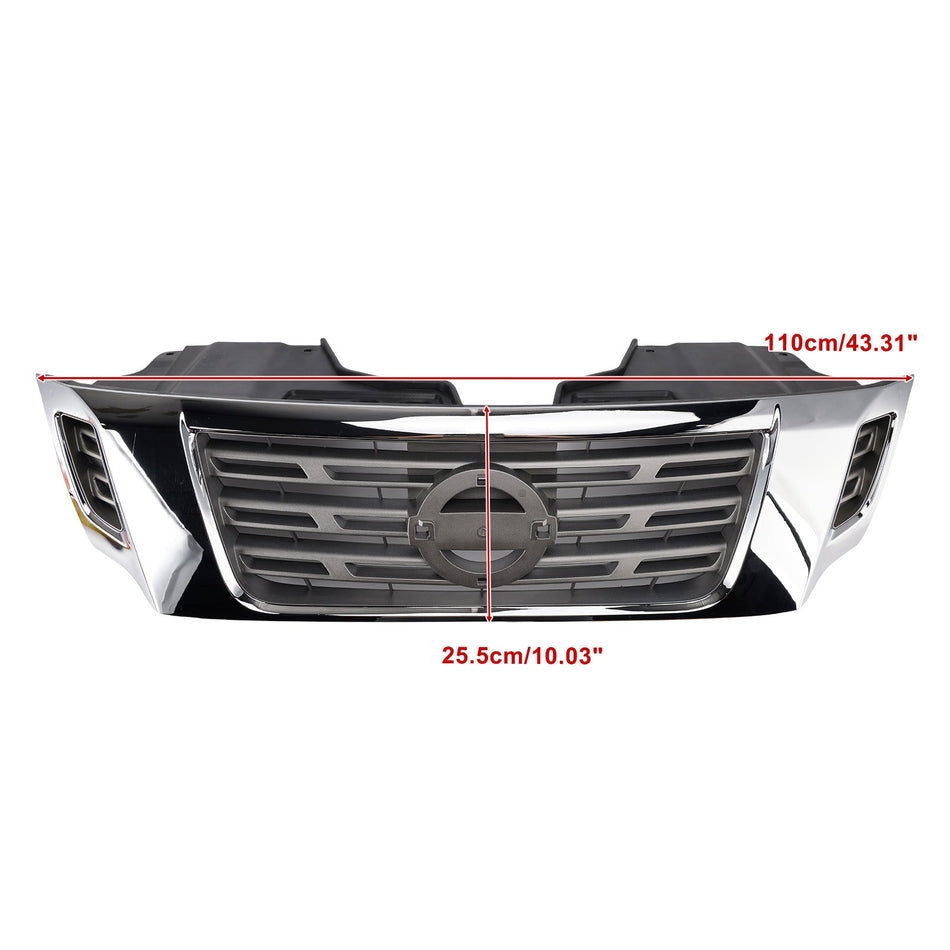 Kühlergrill aus Chrom für die Frontstoßstange des Nissan Navara NP300 D23 (2015–2020)
