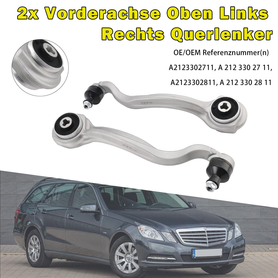 2014/07–2017/12 Für Mercedes-Benz E-Klasse E 400 W212 2x obere Querlenker der Vorderachse (links &amp; rechts) A2123302711