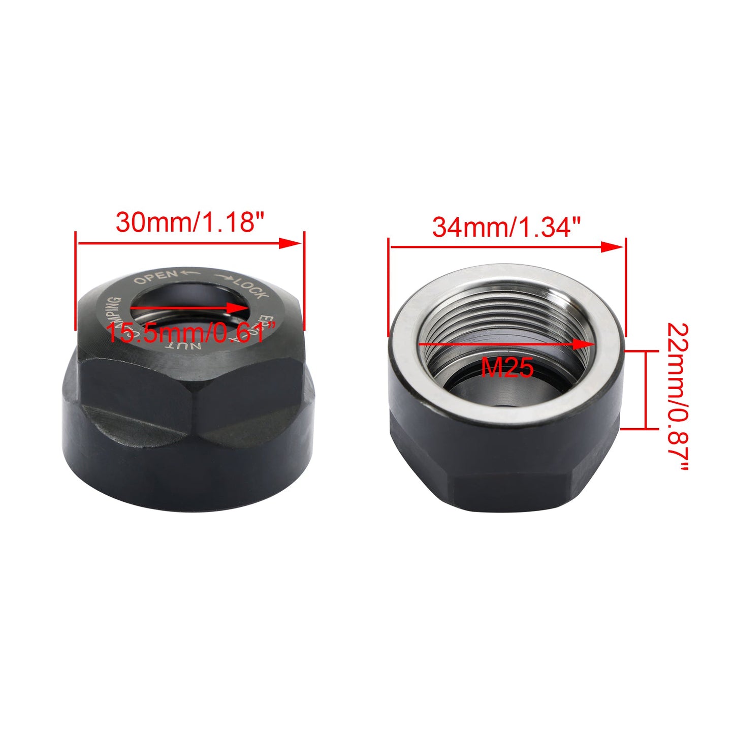 5 Stücke ER20-A Typ Spannzange Spannmutter Spannfutterhalter CNC Fr?sen Drehmaschine Werkzeughalter