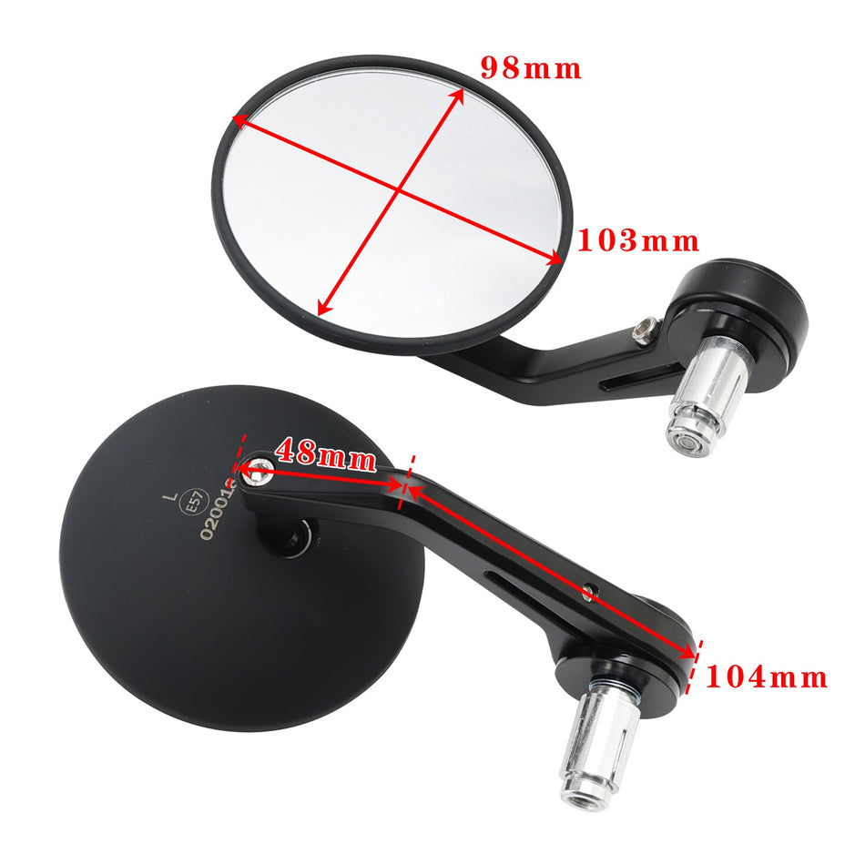 2x Custom Schwarz CNC Aluminium Bar End Seitenspiegel Für Street Twin &amp; Scrambler