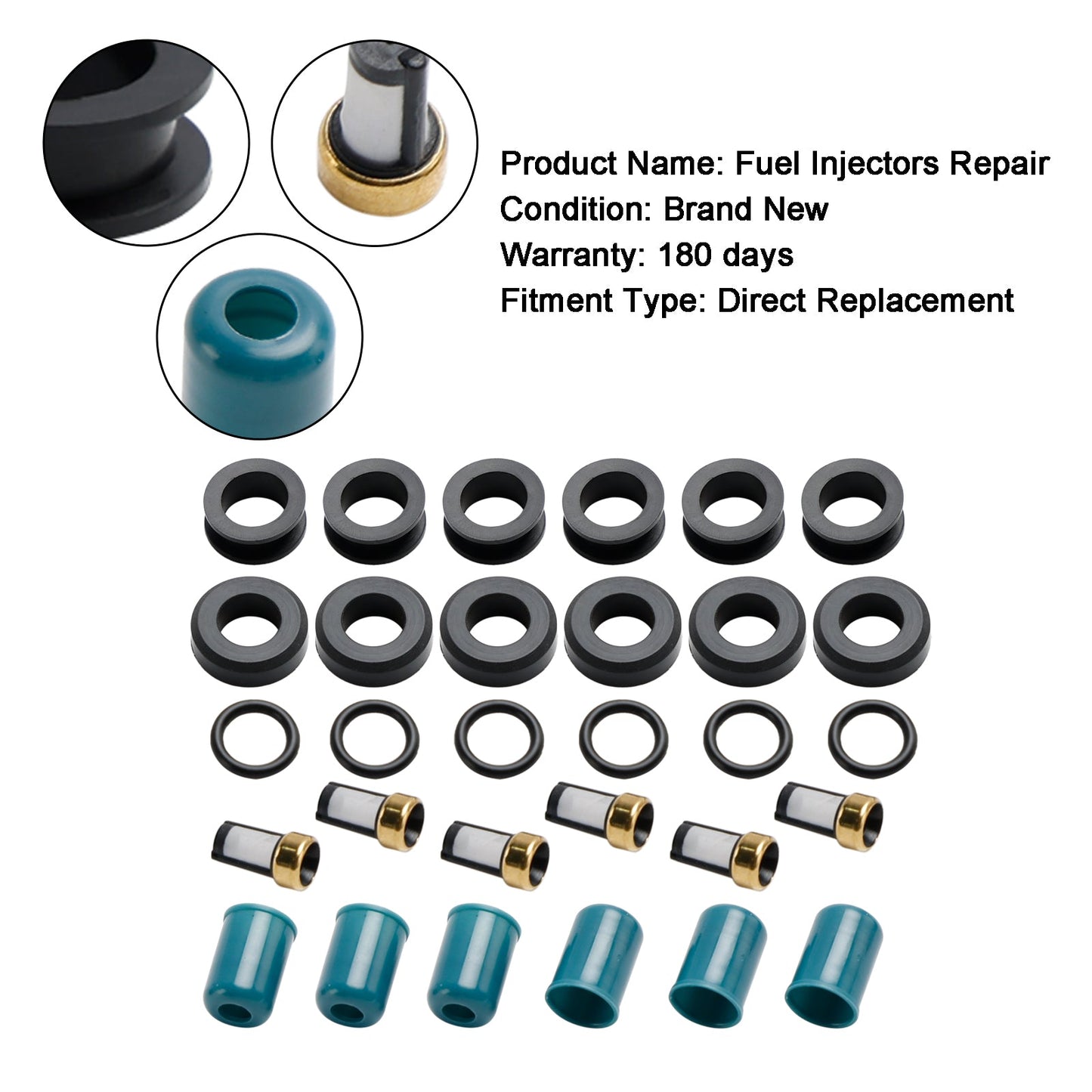 1988-1995 Toyota 3VZE 3,0 L Lkw Kraftstoff Injektor Reparatur Dichtung Rebuild Kit