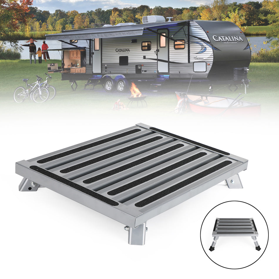 Aluminium Klapptritt Wohnwagen Tritt Stufe Leiter Camping Hocker Caravan 19"x12"