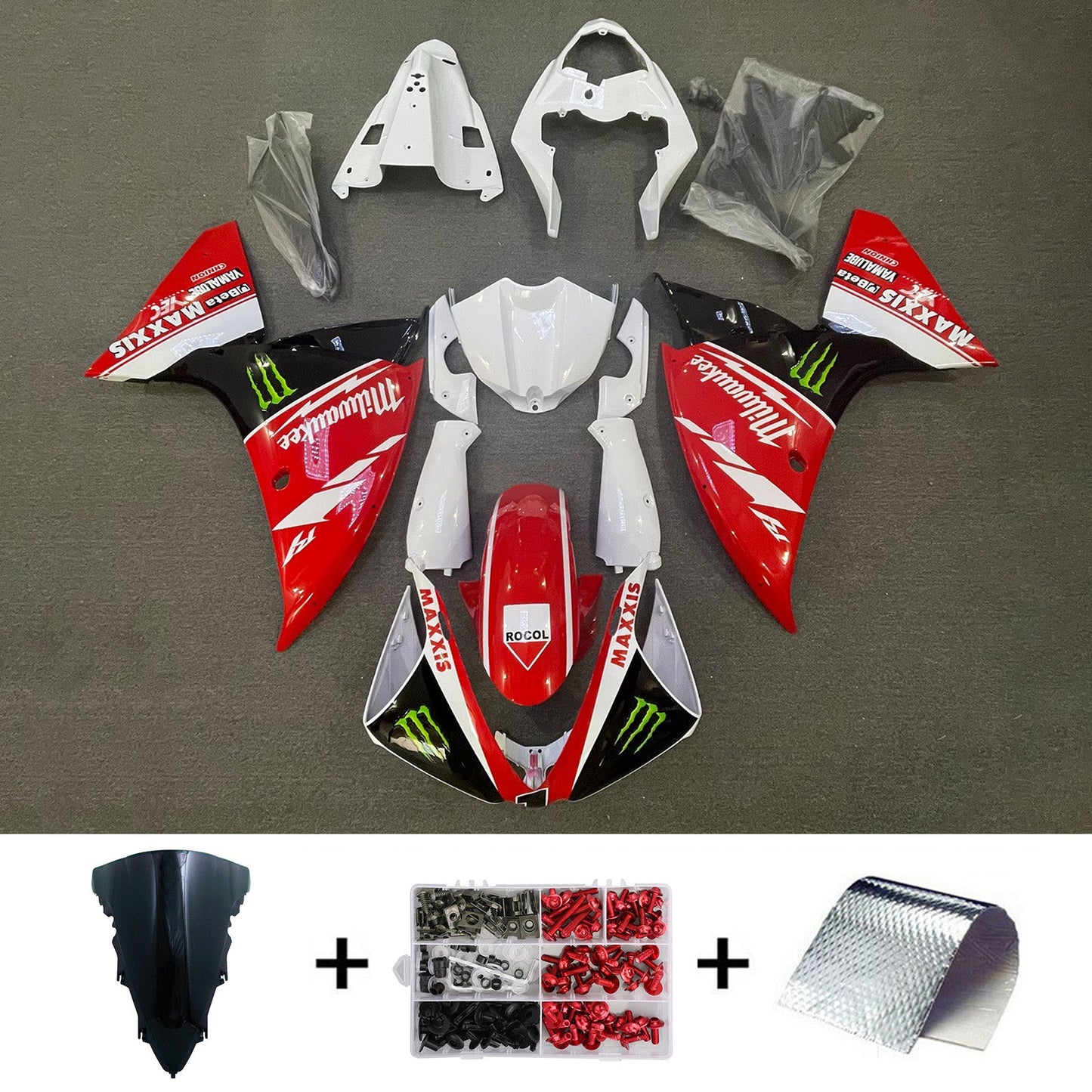 2012-2014 Yamaha YZF-R1 Einspritzverkleidungssatz Karosserie Kunststoff ABS