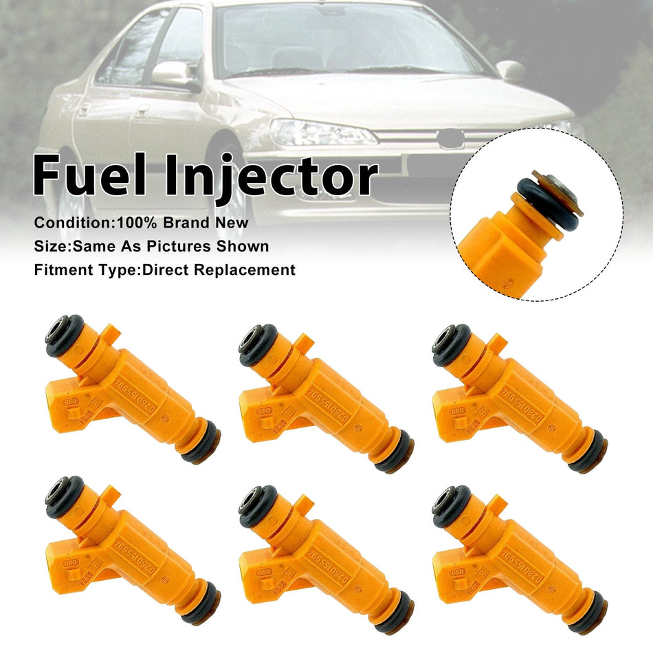 6 Stück Einspritzdüsen für Peugeot 607 und Renault Clio II (2000–2002) 0280155994