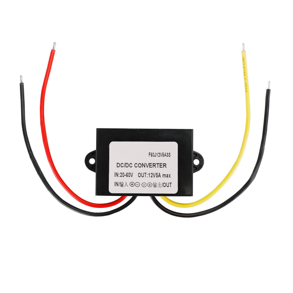 Wasserdichter DC-DC-Wandler 20-60 V Step Down auf 12 V Stromversorgungsmodul 5 A