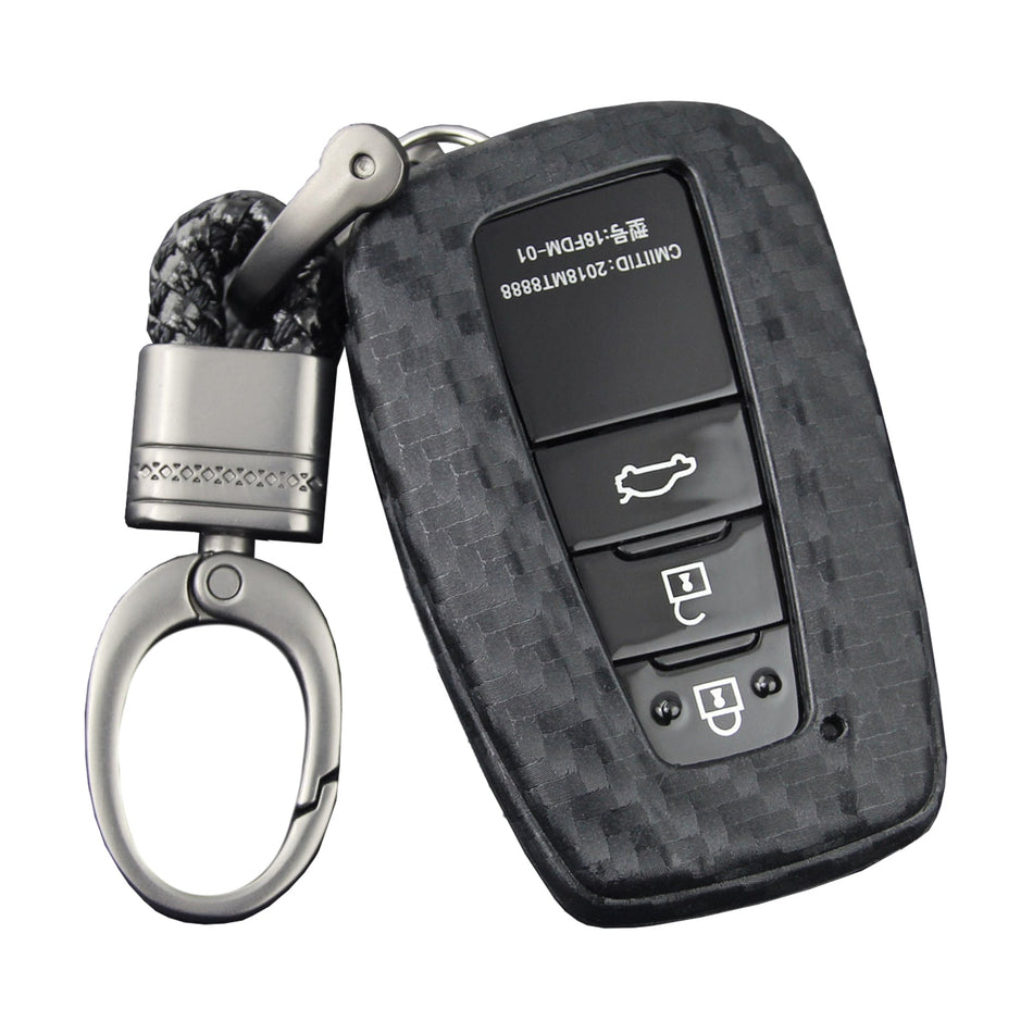 Autoschlüsselhülle aus Leder und Silikon mit Schnalle für Toyota Camry