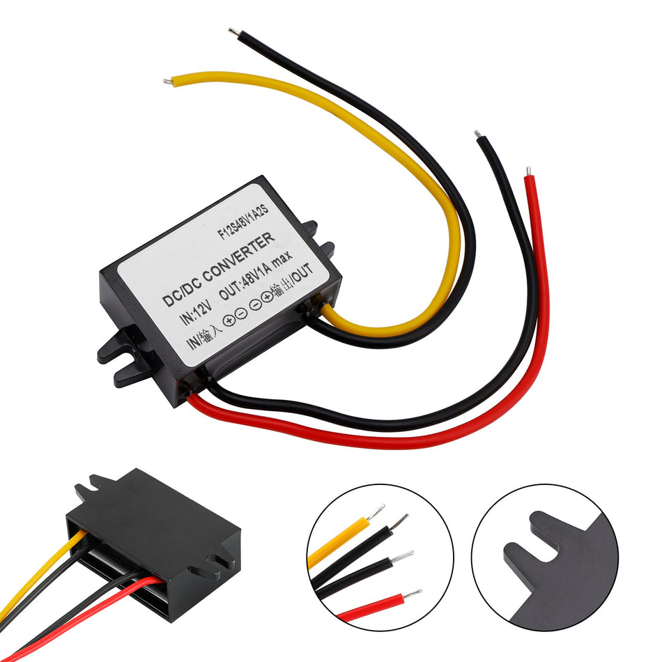 DC-DC 12V-48V 1A 48W Step Up Auto Netzteil Konverter Regler Wasserdicht
