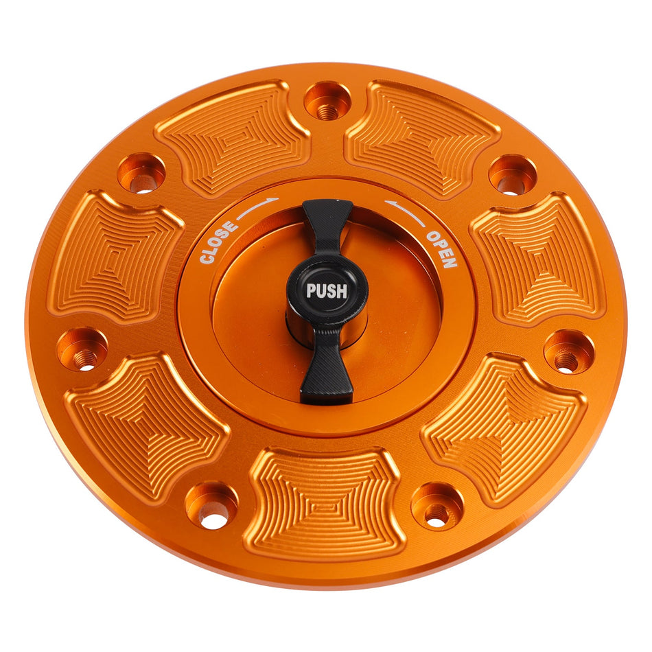 CNC-gefräster, orangefarbener, schlüsselloser Tankdeckel für Duk 790 890 2018 2019 2021 2022 2023-2025