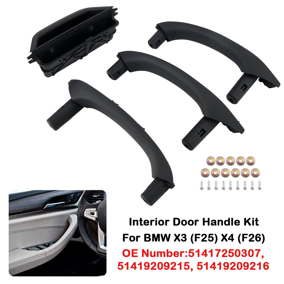 Schwarzer Innentürgriff-Satz 51417250307 für BMW X3 (F25) X4 (F26)