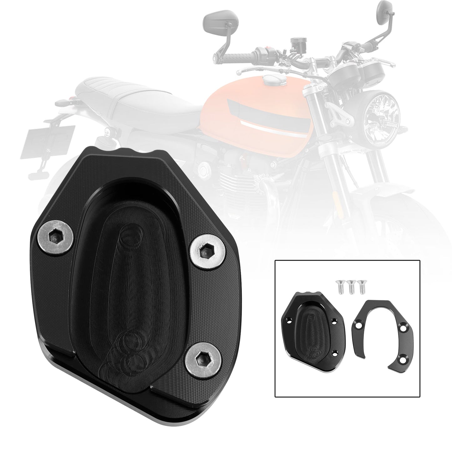 St?nder vergr??ern Plattenpolster passend für Speed Twin 1200 19-21 Thruxton 1200/R 16-19