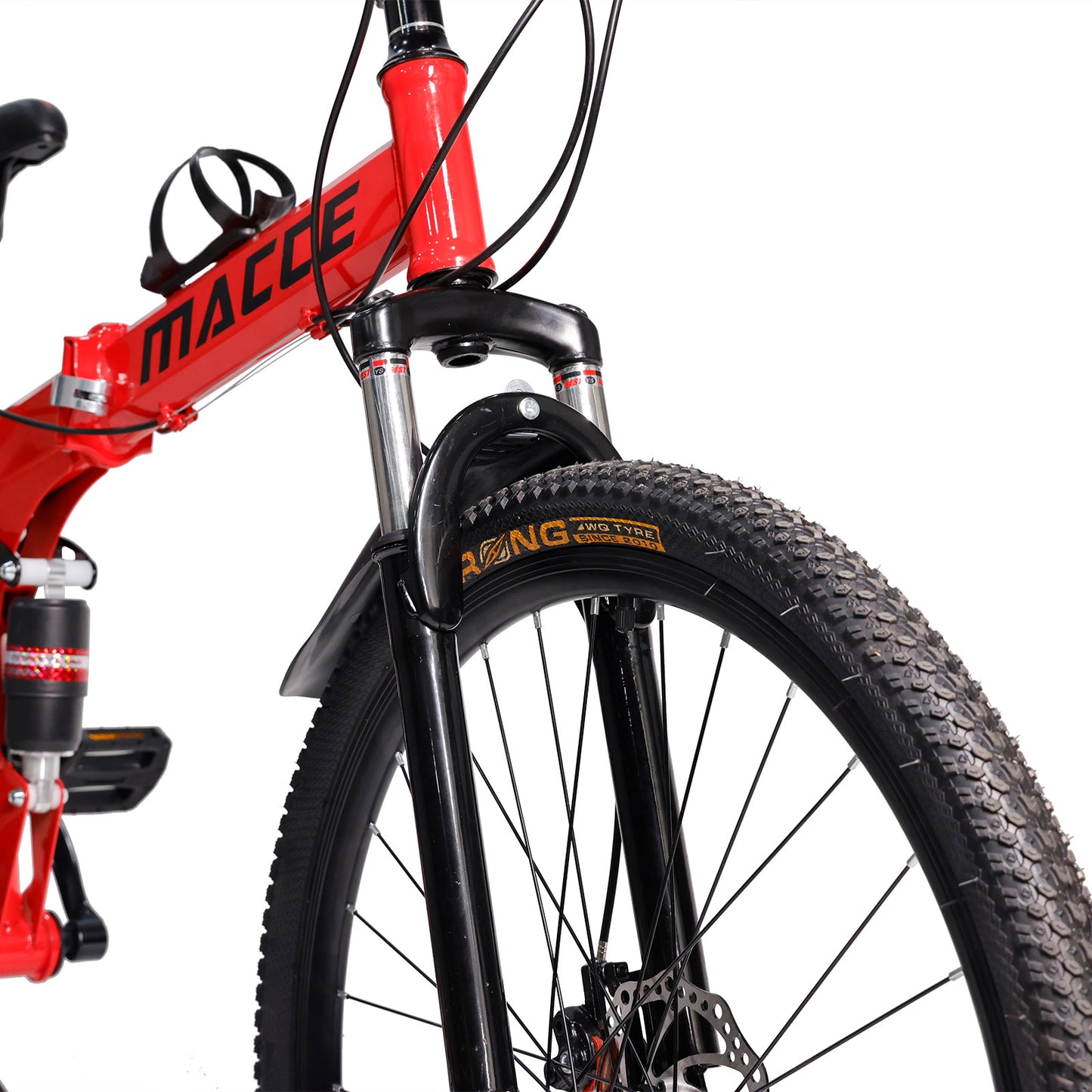 26" Räder 27 Gang Doppelscheibenbremse faltbares Mountainbike MTB für Erwachsene Rot