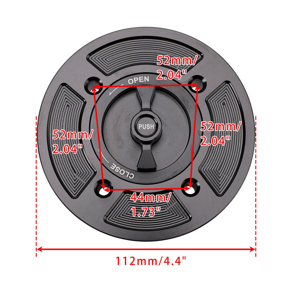 Schnellverschluss-Tankdeckel aus Billet-Aluminium für Kawasaki KLX230/R Z650 Z650RS Z900 2017-2025