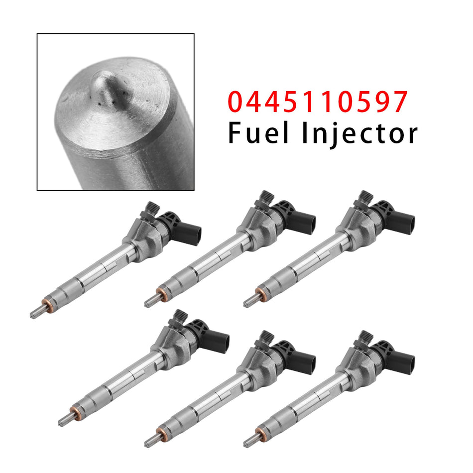 0445110597 Kraftstoffeinspritzdüsen (6 Stück) für BMW F10 F30 F15 328d X5 535d 740Ld N47 N57