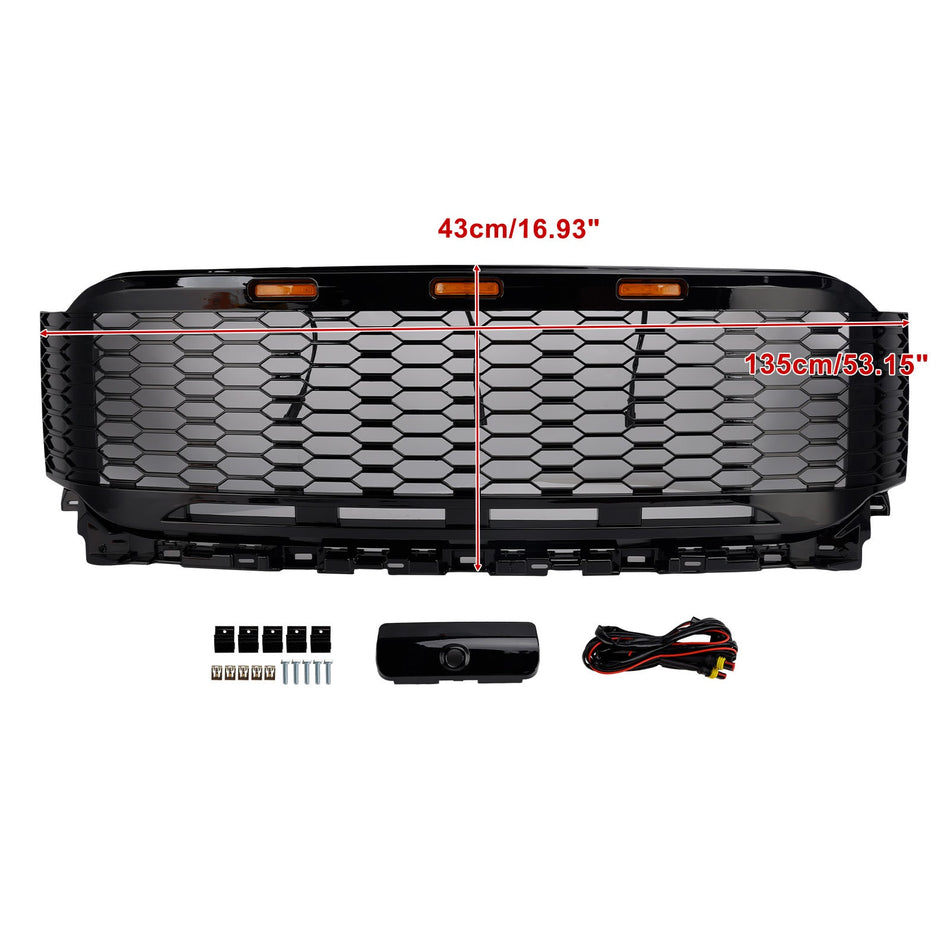 Frontstoßstangengrill aus ABS mit LED-Beleuchtung für Ford F150 Raptor (Modelljahre 2021–2023)