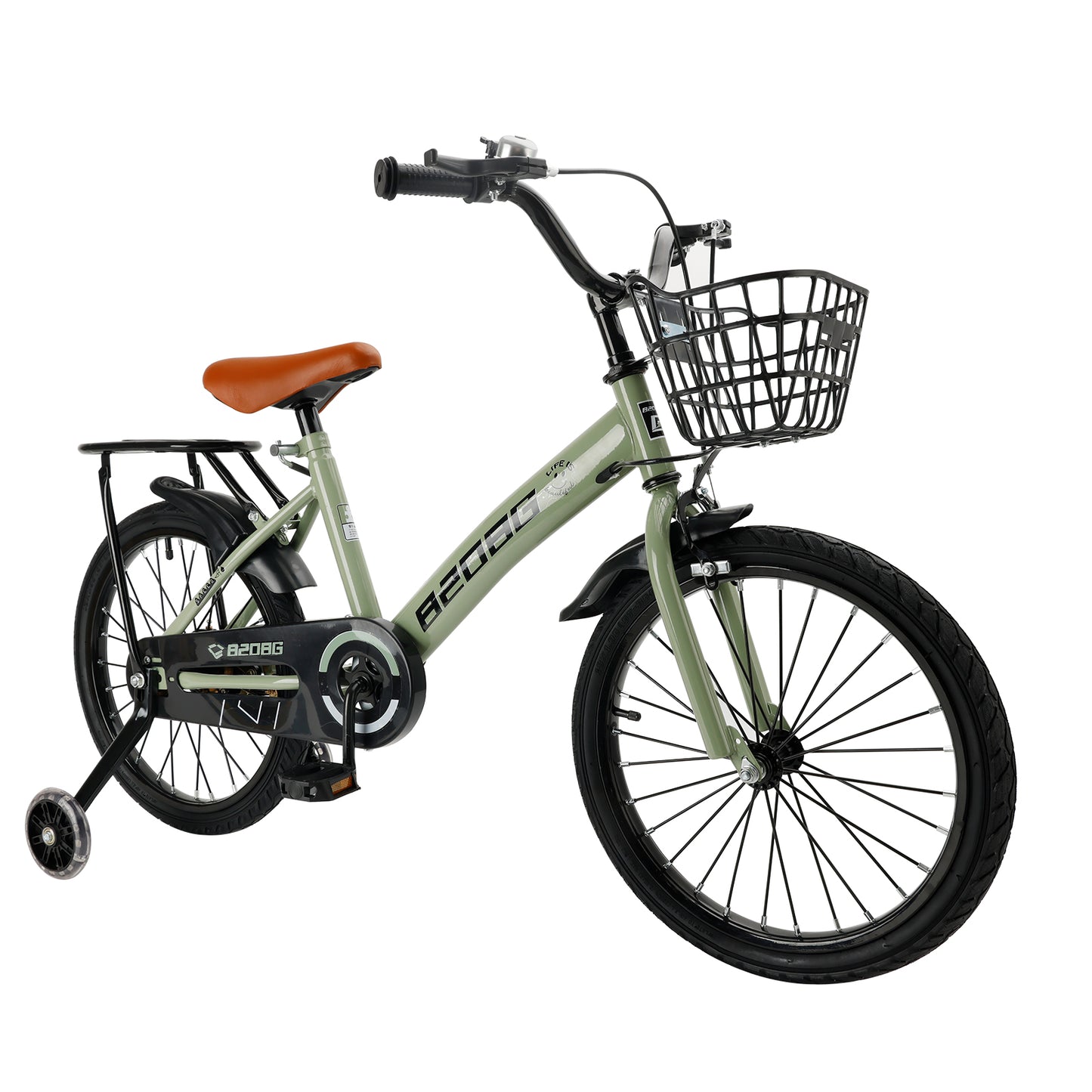 18" Kinderfahrrad für 7-9 Jahre mit Hilfsrädern